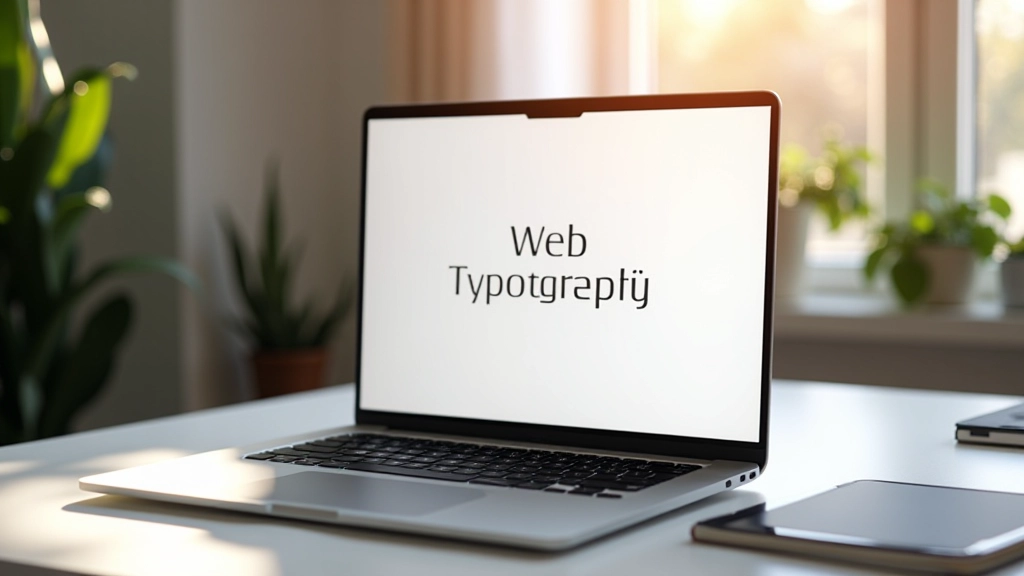 Close-up van professionele typografie implementatie op moderne website